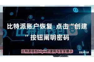 比特派账户恢复 点击“创建”按钮阐明密码