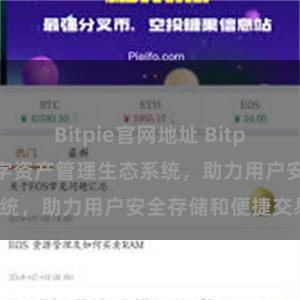 Bitpie官网地址 Bitpie钱包：打造数字资产管理生态系统，助力用户安全存储和便捷交易。