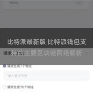 比特派最新版 比特派钱包支持的主要区块链网络解析