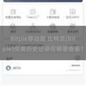 Bitpie移动版 比特派(Bitpie)交易历史记录在哪里查看？