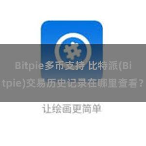 Bitpie多币支持 比特派(Bitpie)交易历史记录在哪里查看？