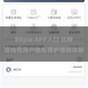 Bitpie APP入口 比特派钱包用户隐私保护措施详解